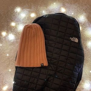 North Face pink winter hat
